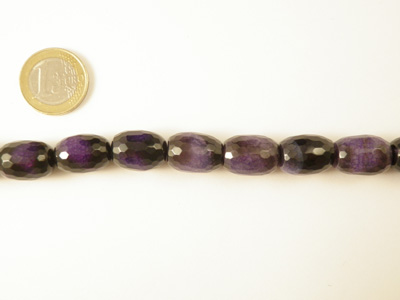 agate necklace faceted 13x18mm