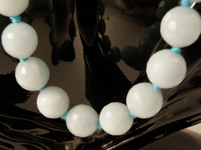 amazonite necklace 10/45, faceted