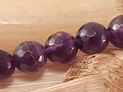 amethyst necklace faceted 8mm