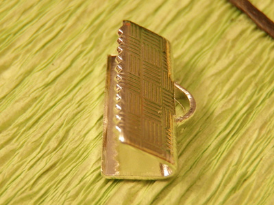 bandcrimp 13mm, brass silvercolor plated