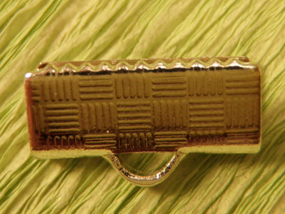 Bandcrimp 13mm, Messing silberfarben