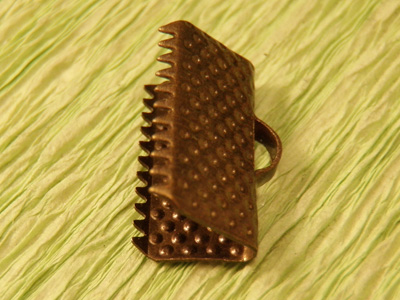 Bandcrimp 13mm, Metall-Antik