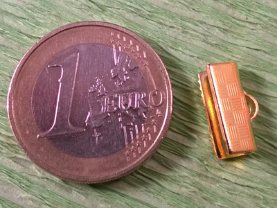 Bandcrimp 13mm, Metall-goldfarben