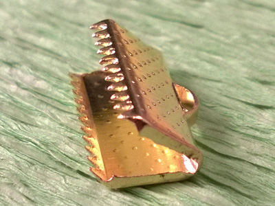 Bandcrimp 13mm, Metall-goldfarben
