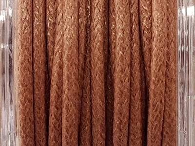 waxed cotton cord, light brown, 1.5mm/20m