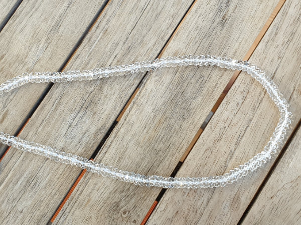 crystal necklace faceted 6x3mm