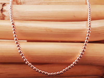 hematite necklace rosegold 3mm