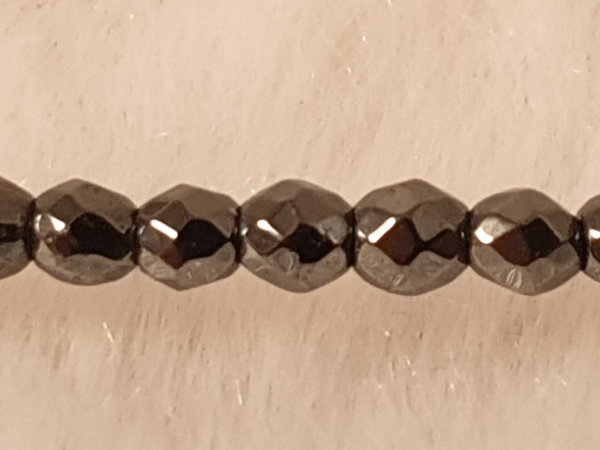 hematite necklace 2mm faceted