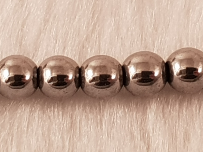 hematite necklace rhodium 4mm hematite necklace rhodium 4mm
