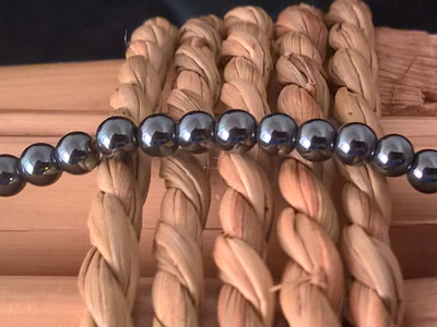 100 strand hematite necklace 4mm