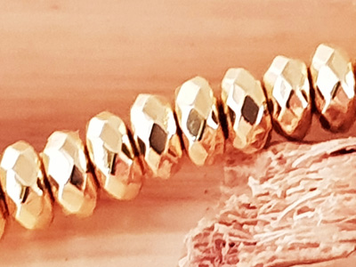 Blutsteinkette Gold (Hämatit) 4x2mm Blutsteinkette Gold (Hämatit) 4x2mm