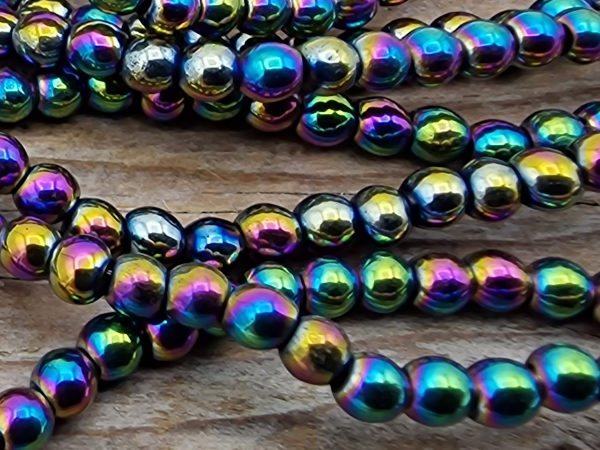hematite necklace multicolor 4mm