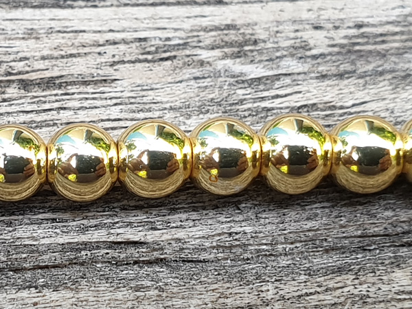Blutsteinkette Gold (Hmatit) 4mm