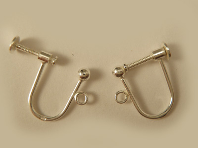 2 pcs earring 14x15mm, silver