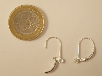 2 pcs earring 10x17mm, silver