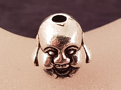 Zwischenteil Buddhakopf, Metall Antik