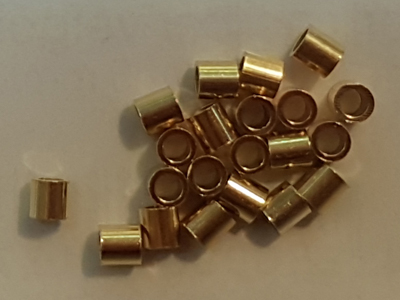 crimping bead large 1.5mm, silver gold plated, 20 pcs