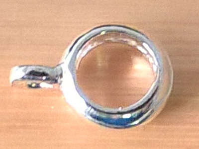 Zwischenteil, Doppelring 6/3mm, Silber