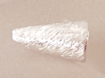 finding, cap 6x11mm, silver