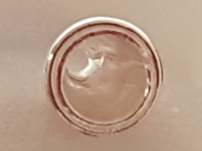 finding, cap 9x11mm, silver