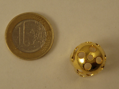 Endkappe 14mm, Messing vergoldet
