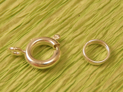 clasp 7mm brass silver plated