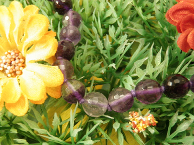 fluorite necklace 8/45, faceted