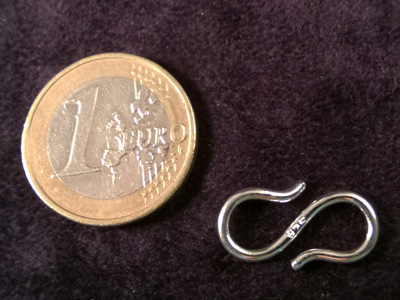 hook clasp 20mm silver