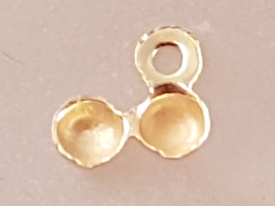 Kalotte 3mm (2 Stk), Silber vergoldet