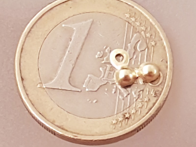 Kalotte 3mm (2 Stk), Silber vergoldet