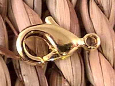 clasp 10mm brass gold plated