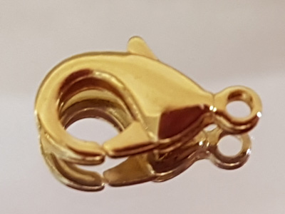 clasp 12mm brass gold plated
