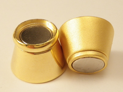 Magnetschliesse 16x22mm Silber vergoldet