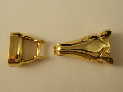 clasp horse brass gold plated
