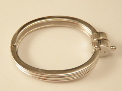 magnetic clasp 24x31mm Silver rhodium plated