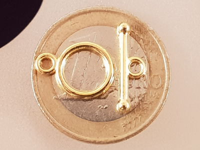 Knebelschliesse 10mm Metall-Goldfarbe