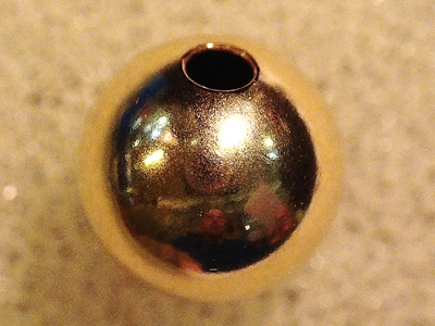 finding, bead 6mm, goldfilled