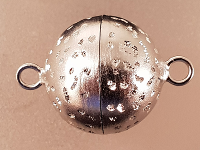 Magnetschliesse 14mm Stardust, Silber rhodiniert, geschlossen