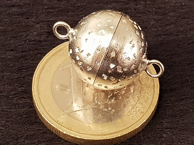Magnetschliesse 14mm Stardust, Silber rhodiniert, geschlossen