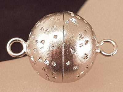 Magnetschliesse 12mm Stardust, Silber rhodiniert, geschlossen