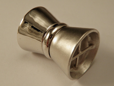 Magnetschliesse 16x22mm Silber rhodiniert