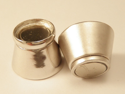 Magnetschliesse 16x22mm Silber rhodiniert