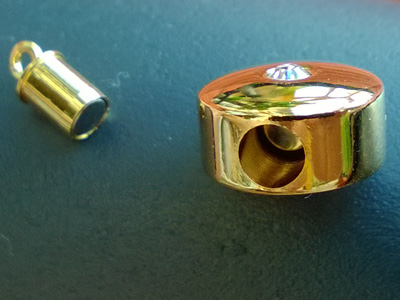 Magnetschliesse 12*6mm vergoldet, Strass
