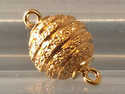 Magnetschliesse 10mm vergoldet, diamantiert