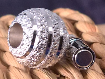Magnetschliesse 10mm rhodiniert, diamantiert