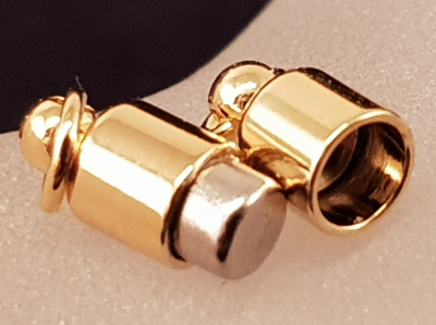 Magnetschliesse 5x16mm vergoldet, geklebt