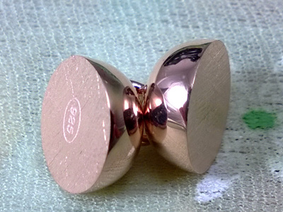 magnetic clasp 10mm silver rosegold, closed