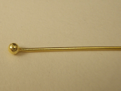 pin 0,6x50mm, silver gold plated