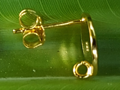 2 Stk. Ohrstecker mit se 10mm, Silber vergoldet