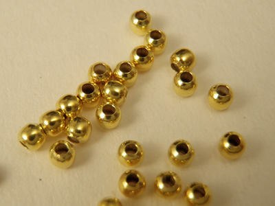 crimping bead 0.8mm, silver gold plated, 20 pcs